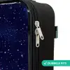 Sterren - Galaxy - Blauw - Roze Kinderkoffer - Zwart klein -rits_NL
