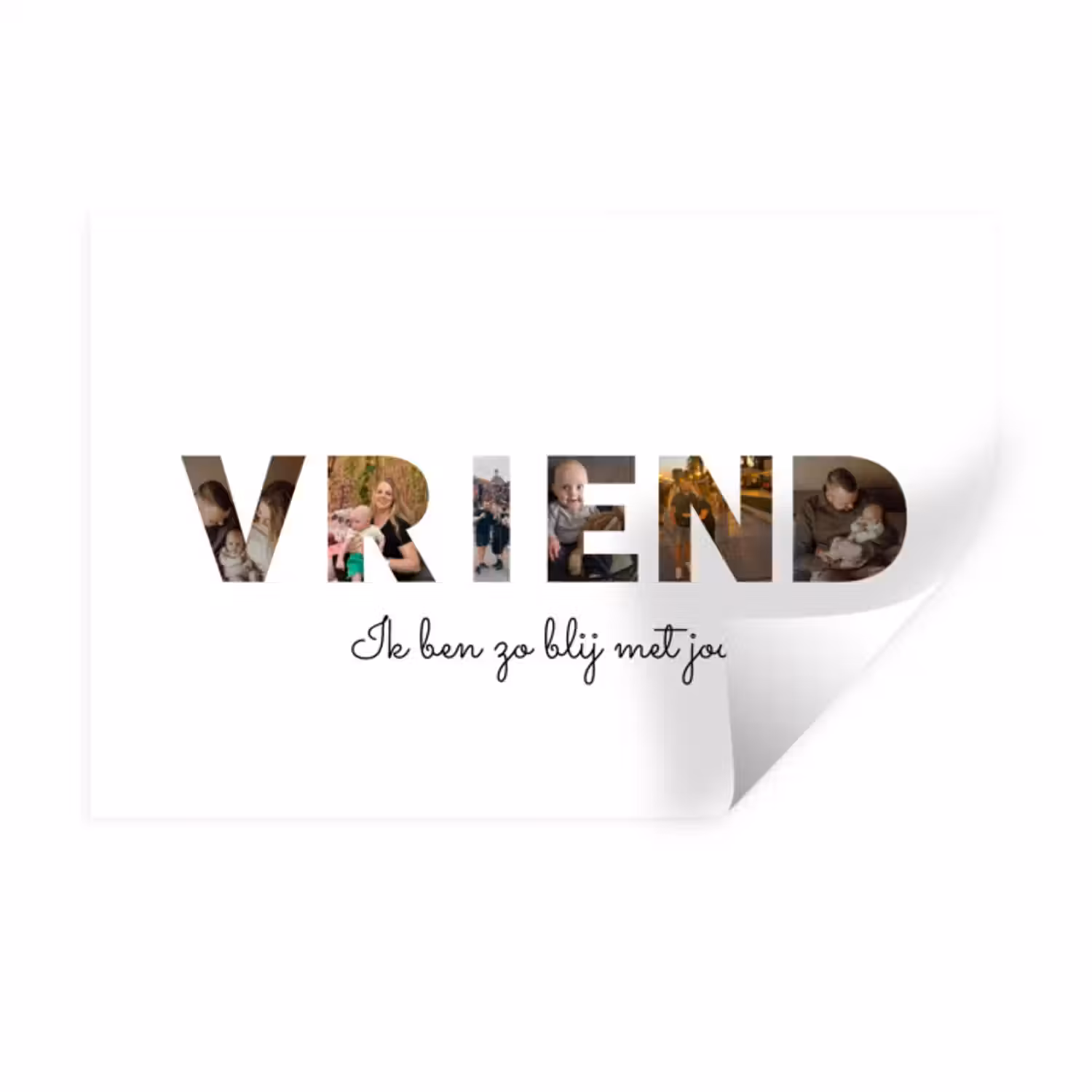 Gepersonaliseerde muursticker - Vriend - Lettercollage