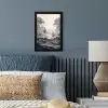 Mistig - Berglandschap - Illustratie fotolijst zwart zonder passe partout klein -sfeer3