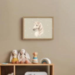 Eenhoorn - Wit - Stippen Light Box met batterij (Wandlamp kind) middel -sfeer2_kind