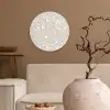 Bloemen - Steel - Grijssienna Wandcirkel plexiglas klein 852 -sfeer1