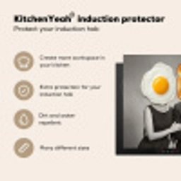 Ontbijt - Koppel - Ei - Brood Inductie beschermer vinyl 3mm middel -vsfeer2_ENG