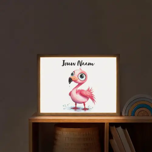 Flamingo - Roze - Water Light Box met batterij (Wandlamp kind) middel -sfeer1_kind
