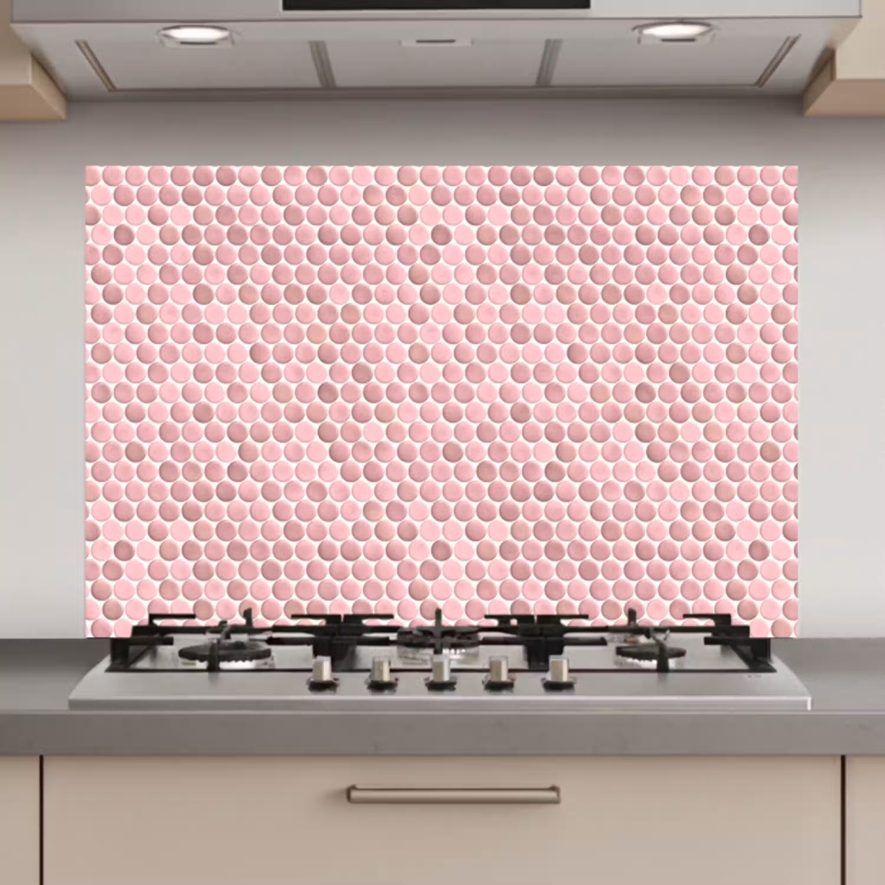 Penny - Mozaïek - Lichtroze keuken achterwand spatscherm klein 900 -3d_website