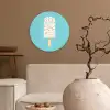 Ijsje - Stokje - Sprinkles - Lichtblauw Wandcirkel kunststof plaat 5mm dik klein -sfeer1