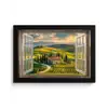 Doorkijk - Toscane - Uitzicht - Landschap - Zomer fotolijst zwart zonder passe partout klein -3d
