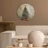Kerstboom - Vintage - Kerst - Cadeau Akoestische PET Vilt - Rond klein -sfeer1