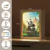 Panda - Wilde dieren - Jungle - Jongens - Kinderen Light Box met kabel klein -USP_NL