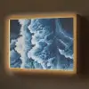 Golven - Blauw - Schuim Light Box met batterij (Wandlamp) middel -z3d_website