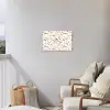 Terrazzo -  Patroon - Wit - Urban Tuinposter op houten frame 2 cm dik klein 845 -sfeer1