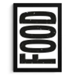 Food - Zwart - Wit - Decoratie KitchenYeah - Keuken - Fotolijst klein -3d