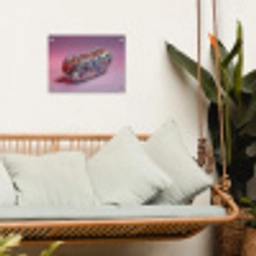 Hotdog - Steentjes - Glitters - Paars tuinposter los doek klein -sfeer7
