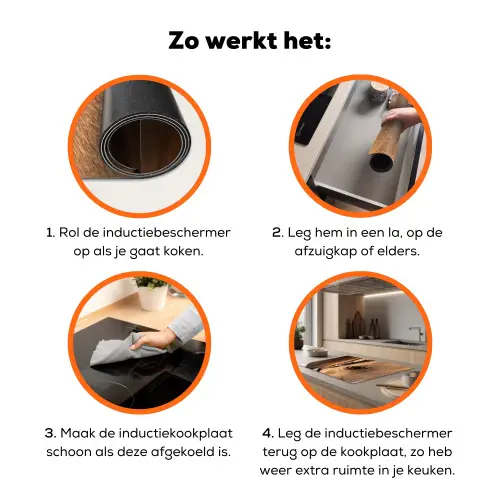 Paard - Oog - Bruin Inductie beschermer vinyl 3mm klein -zzzzzzz-td-werking