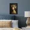 Bloemenstilte - Vrouw - Portret fotolijst zwart zonder passe partout klein -sfeer3