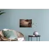 Kersthoekdecoratie - Dennenappels - Lichtjes Muursticker klein -plant