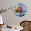 Boom - Seizoenen - Winter - Landschap Wandcirkel behangsticker klein -sfeer3