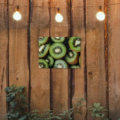 Kiwi - Fruit - Groen tuinposter los doek klein -sfeer1