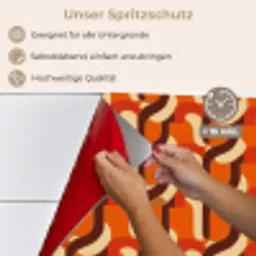 Retro - Modern - Kleurrijk keuken achterwand spatscherm klein 900 -spatscherm_DE
