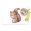 Eekhoorn - Dier - Bosdieren - Bruin Placemat vinyl groot -zzzproduct_Kitchenyeah-website