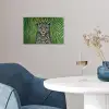 Panter - Zebrapatroon - Groen poster papier klein -sfeer3
