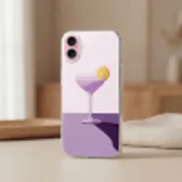 Cocktail - Paars - Minimalistisch - Citroen Apple iPhone 16 klein -sfeer2