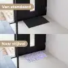 Patronen - Beige - Blauw - Lijnen Deurmat klein 898 -voor-na_NL