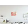 City - Car - Pink textielposter latten blank klein -kinderkamer