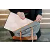 Roze - Marmer - Crème laptophoes neopreen klein 279 -tas