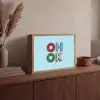 Oh ok - Blauw - Kleurrijk Light Box met batterij (Wandlamp) middel -sfeer2