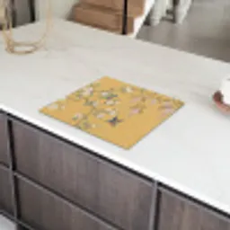 IJsvogels - Bloesem - Geel Inductie beschermer vinyl 3mm middel -sfeer8