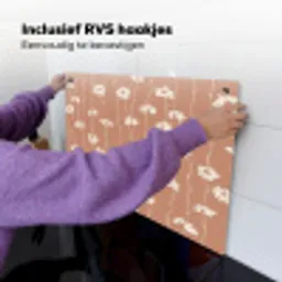 Madeliefjes - Subtiel - Terracotta Inductie beschemer met haakjes klein 777 -ky-ophangen-nl