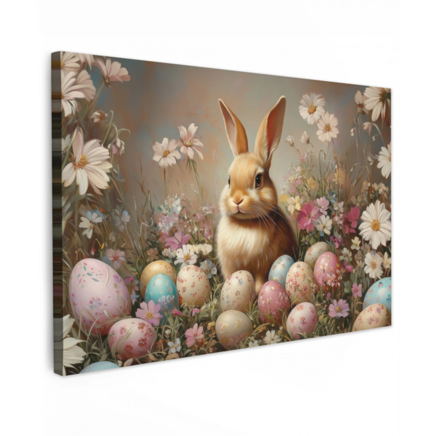 Paashaas - Lente - Paaseieren canvas 2cm klein -z3d