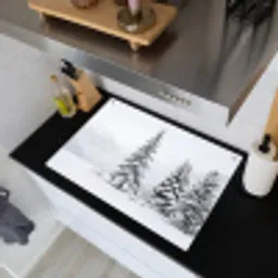 Fijnsparren - Sneeuw - Winter - Landschap - Stilte Inductie beschemer met haakjes klein -sfeer1