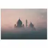 Moskee - Minaretten - Roze mist poster papier klein -3d