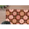 Geometrisch - Bloemen - Kleurrijk muismat rubber klein 262 -closeup