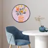 Vaas - Gestreept - Bloemen - Oranje Fotolijst rond zonder passe partout klein -sfeer2