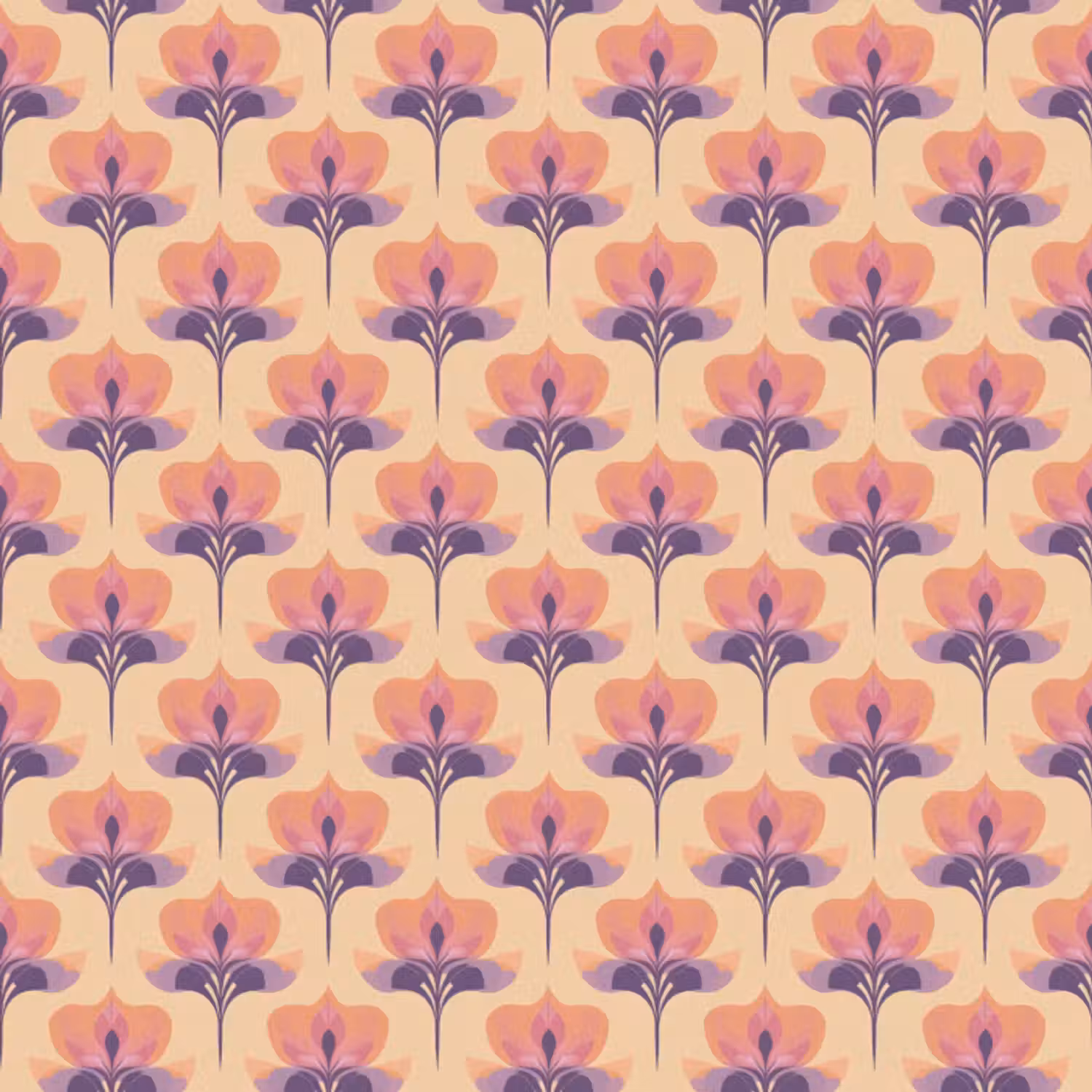 Tapete - Botanisch - Muster - Pastell