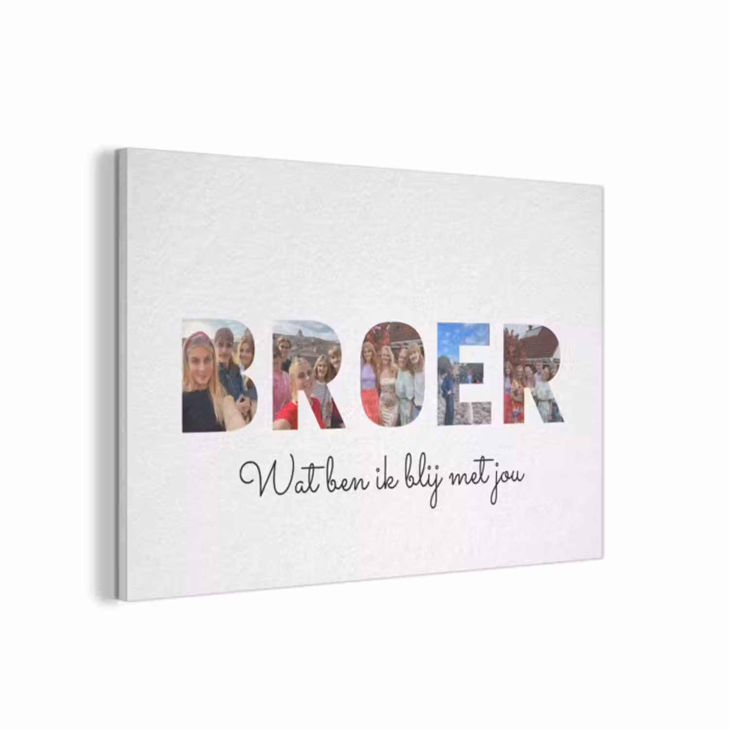 Akoestisch schilderij - Broer - Lettercollage