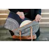 Donkerblauw - Abstract - Lijnen laptophoes neopreen klein -tas