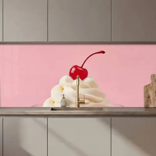 Kers - Slagroom - Roze keuken achterwand 2 middel zz_3dshopping