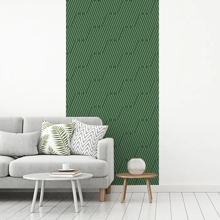 Groen - Strepen - Patroon fotobehang vinyl groot 64 -woonkamer