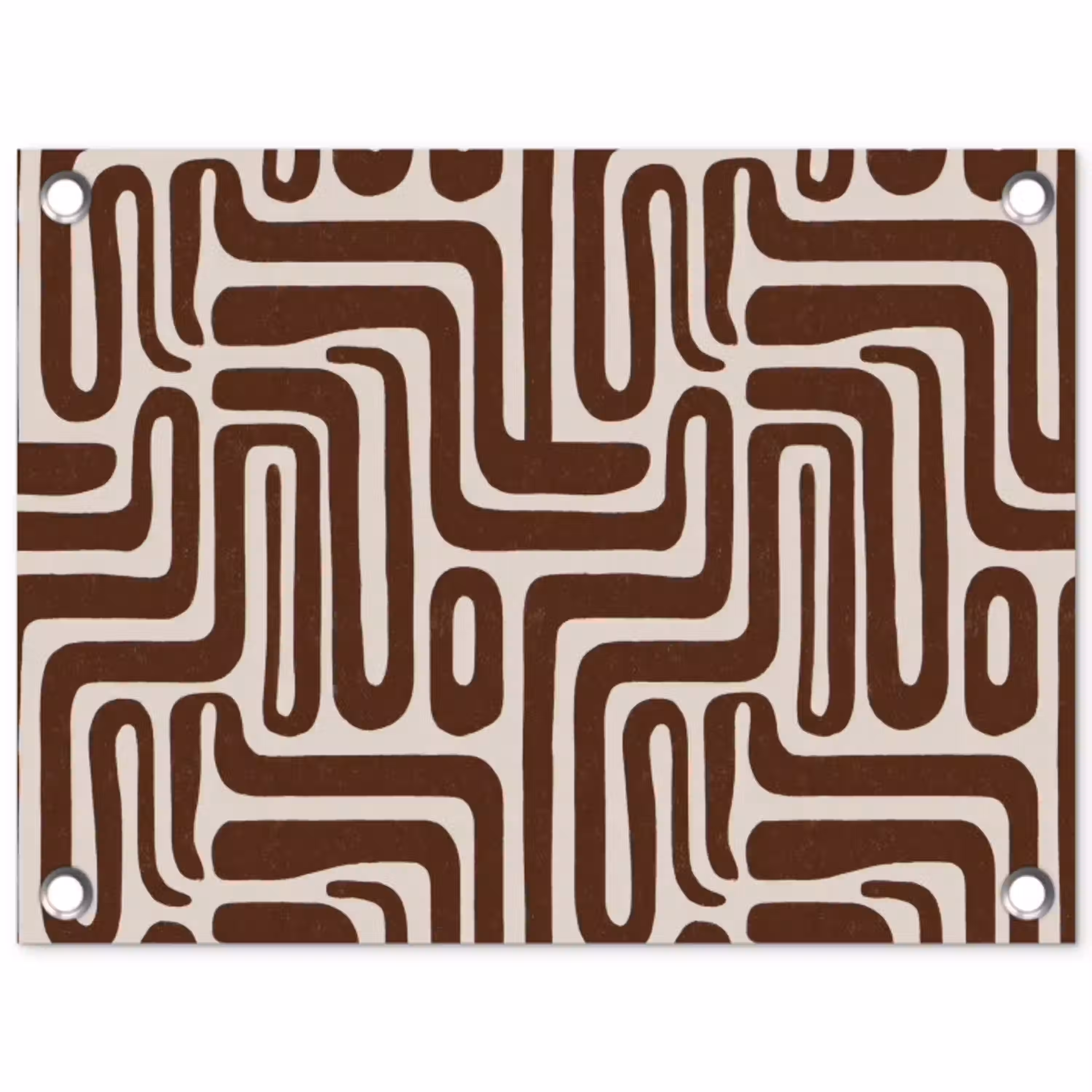 Abstract - Patroon - Bruin tuinposter los doek klein 239 -3d