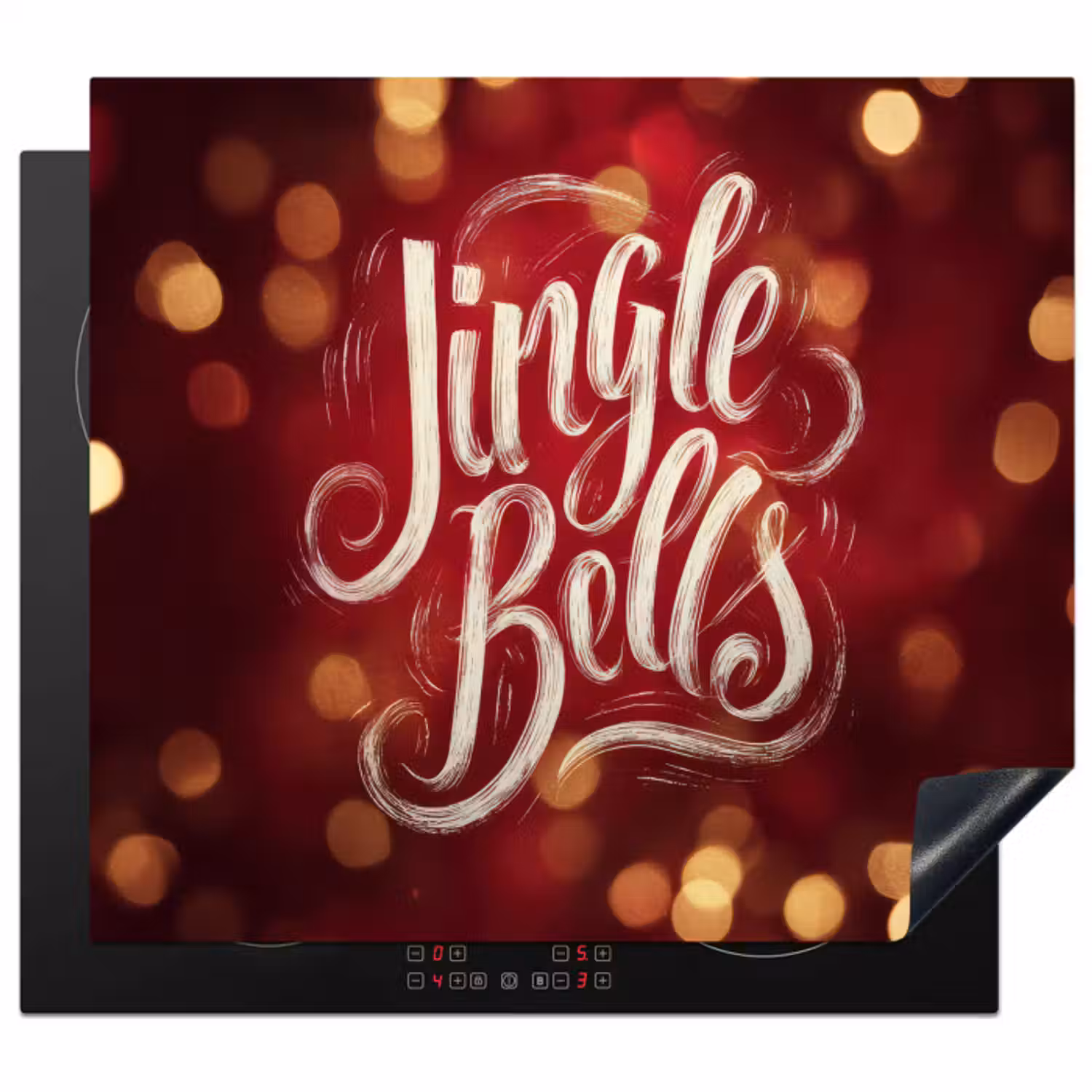 Inductie beschermer - Jingle - Bells - Kerst - Rood