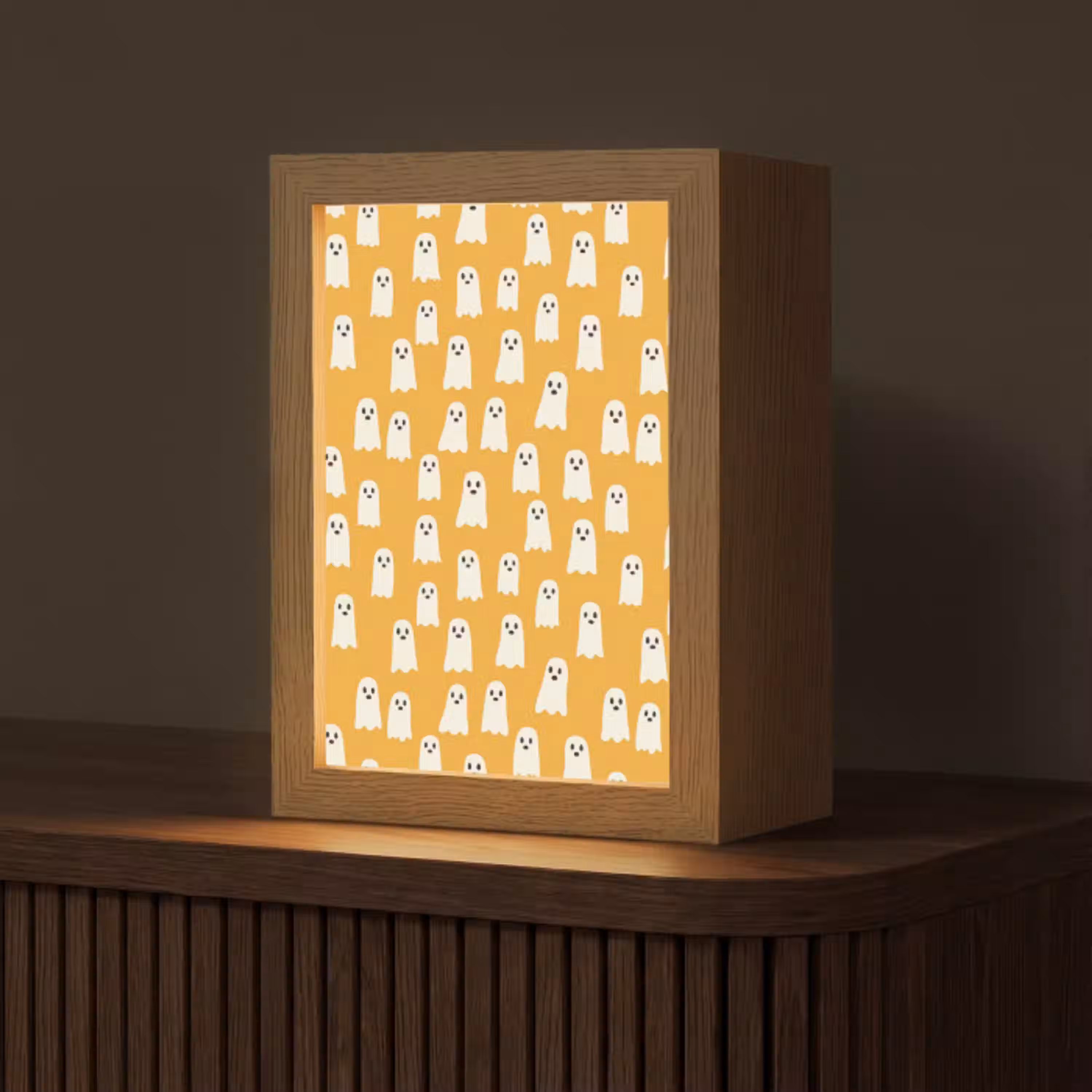 Halloween - Spookjes - Oker Light Box met kabel (Tafellamp) klein 925 -z3d_website