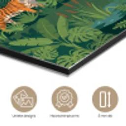 Tropisch - Jungle -  Groen aluminium wit klein -closeup_NL