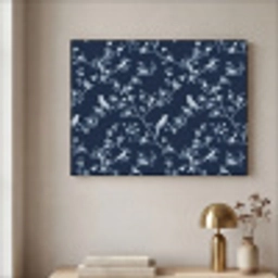 Grafisch - Bloesemtak - Blauw Textielframe zwart klein 947 -sfeer2