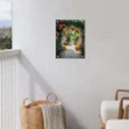 Doorkijk - Bloemen - Natuur - Bloementuin tuinposter los doek klein -sfeer8