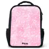 Roze glitter hartjes Rugzak - Zwart middel -3d