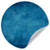 Beton - Blauw - Vintage - Structuur - Industrieel Wandcirkel behangsticker klein -3d