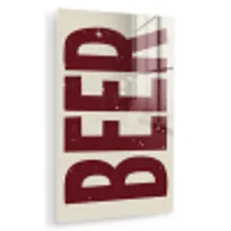 Japandi - Beer - Red - Retro plexiglas 5mm klein -zzzproduct_nieuw